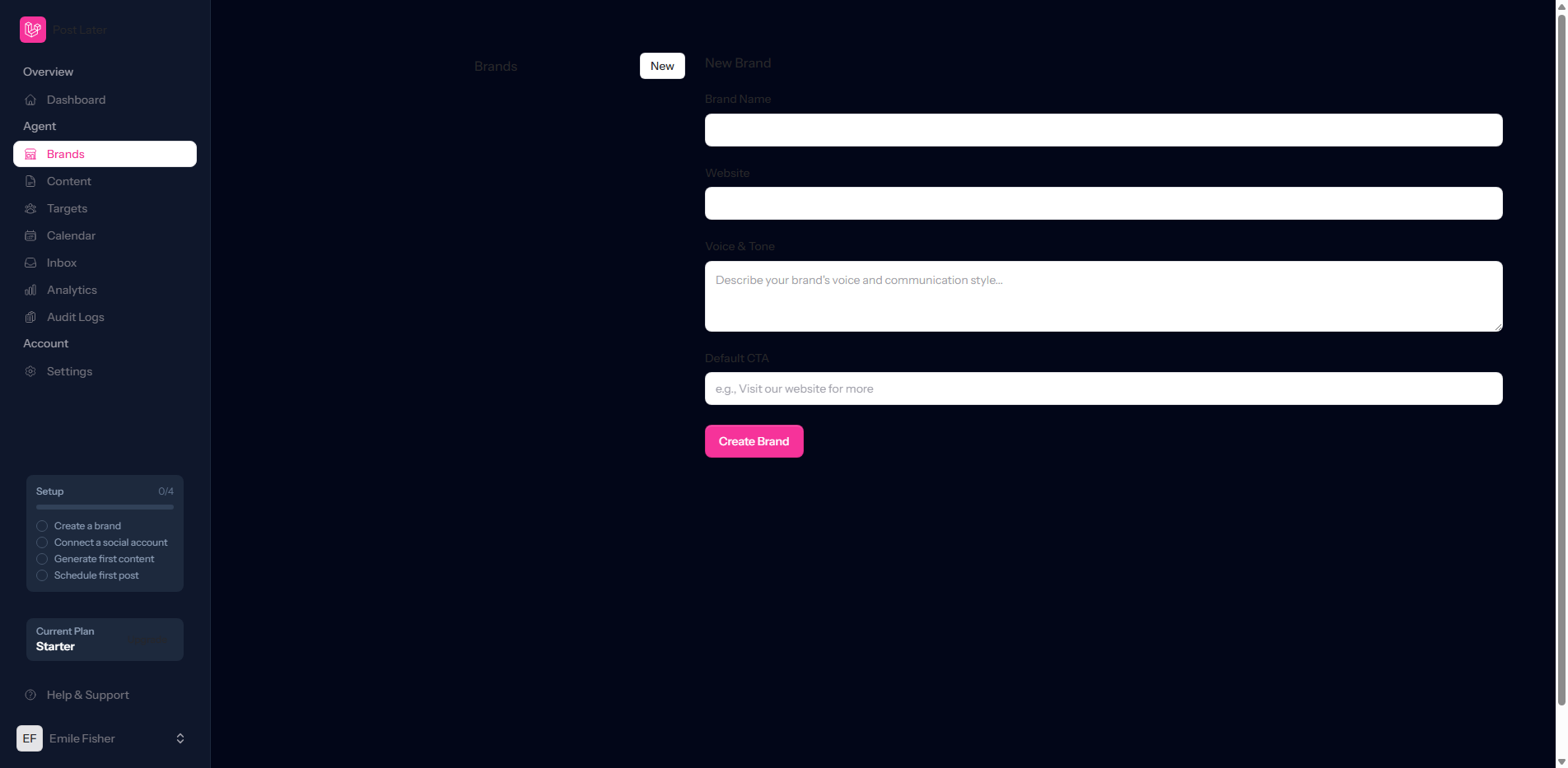 Post Later Brand Management