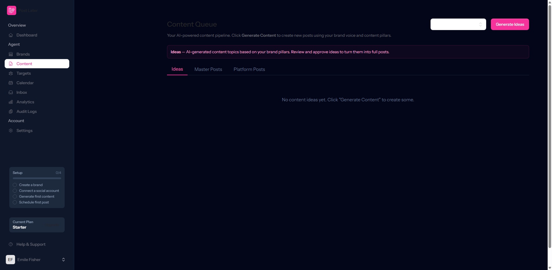 Post Later AI Content Queue